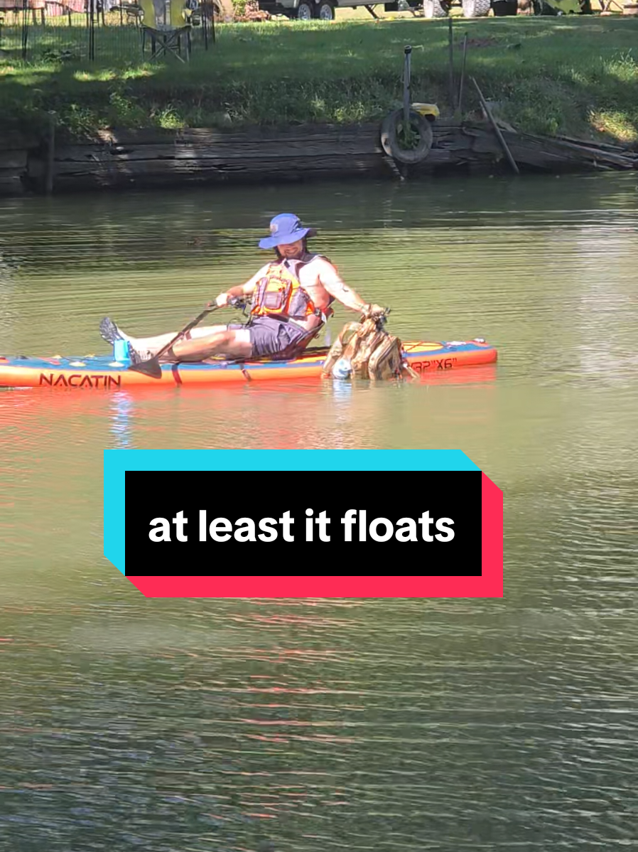 well at least it floats  #tacklebox #fishinggear #kastking #paddleboarding #kayaking 