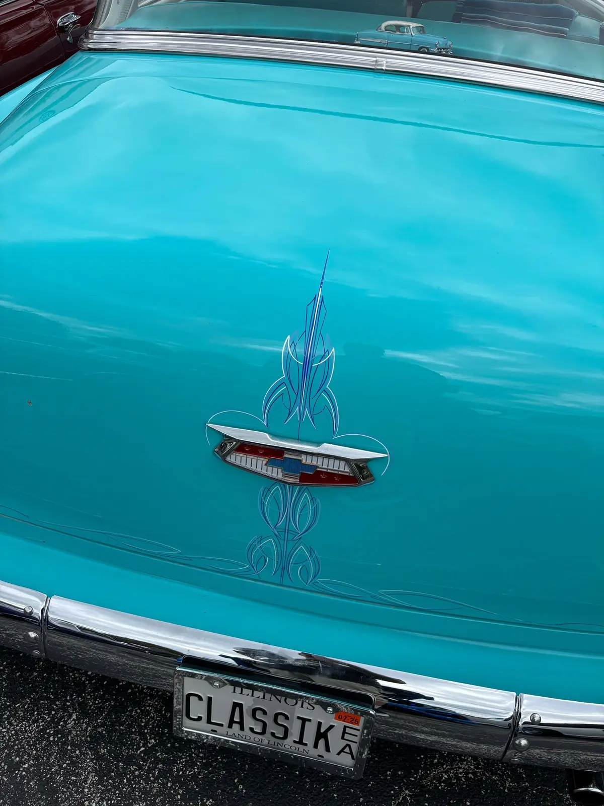 A few things I painted yesterday 8/30/25 at Rollerz only car show #handpainted #pinstriping #lowrider #carshow #fyp 