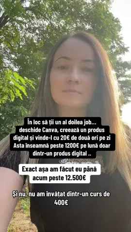 Sunt Cristina, sunt în concediu de maternitate și am vrut doar un venit suplimentar pentru familie. Tot ce fac este să mă promovez zilnic prin clipuri simple, cu sau fără să apar. Nu e nevoie de stocuri, echipe sau produse fizice. Vând cursuri digitale create în Canva, cu drept de revânzare. Dacă vrei să afli mai multe, scrie INFO în comentarii sau în privat și îți explic pas cu pas.