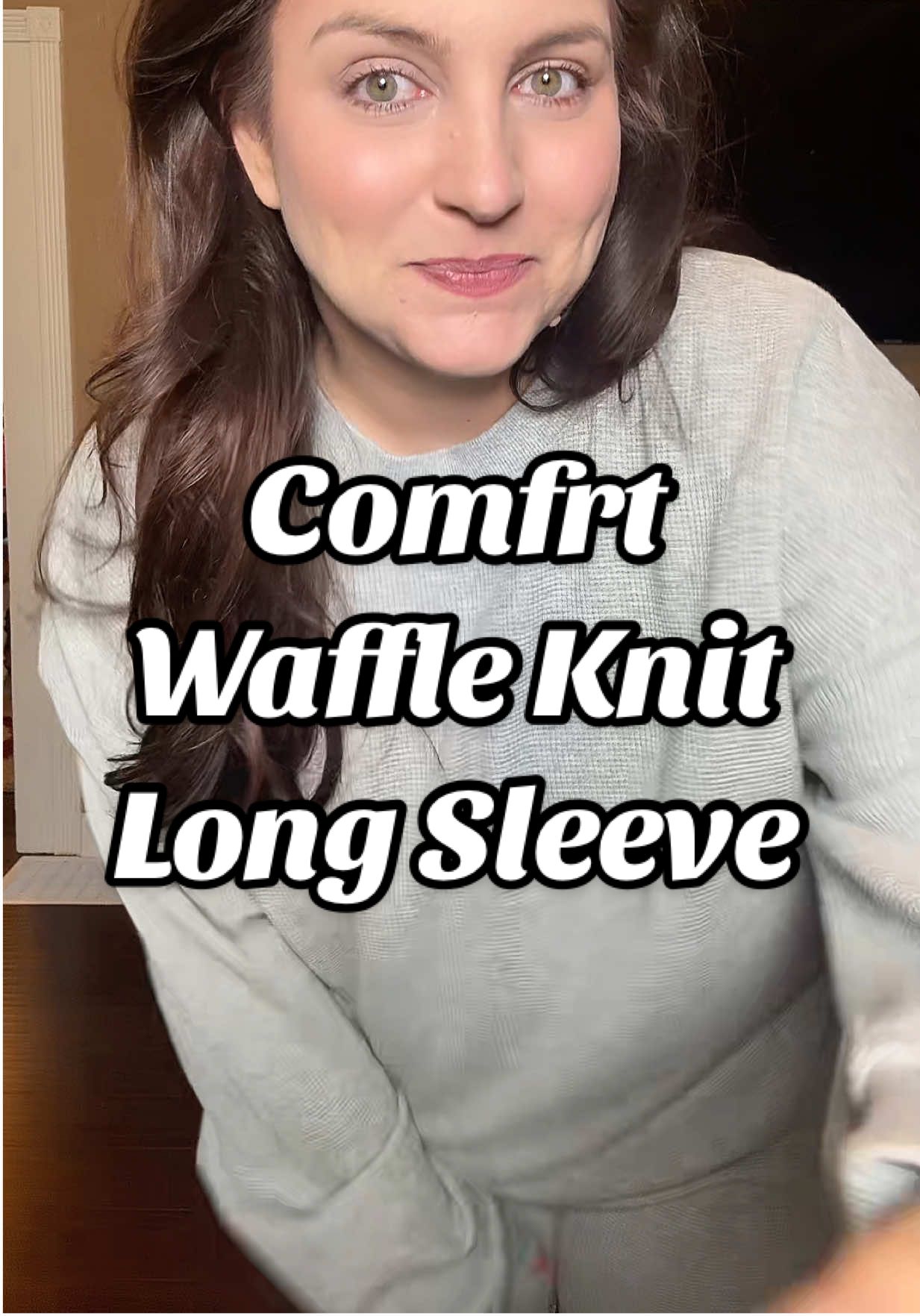 My favorite lounge sets by far! I linked the crewneck for you! #comfrt #waffleknit #crewneck #longsleeve #cozyfashion 
