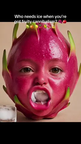 No ice, just fruity love bites? Fruits eating fruits? 🍓🍎🍐🍊🍏🍌🥥🍈🍑🍍🫐 #cute #aifruit #fyp #relax #asmr