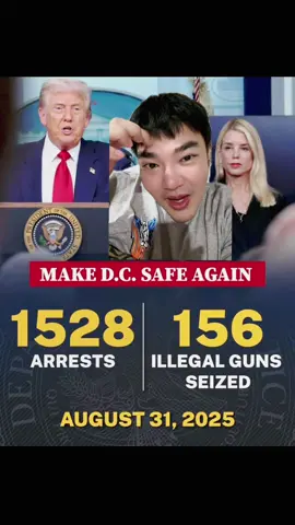 76 arrests yesterday and 5 illegal guns seized as part of our operation to make DC safe again. #ข่าวtiktok #สหรัฐอเมริกา #ประธานาธิบดีสหรัฐ #trump 