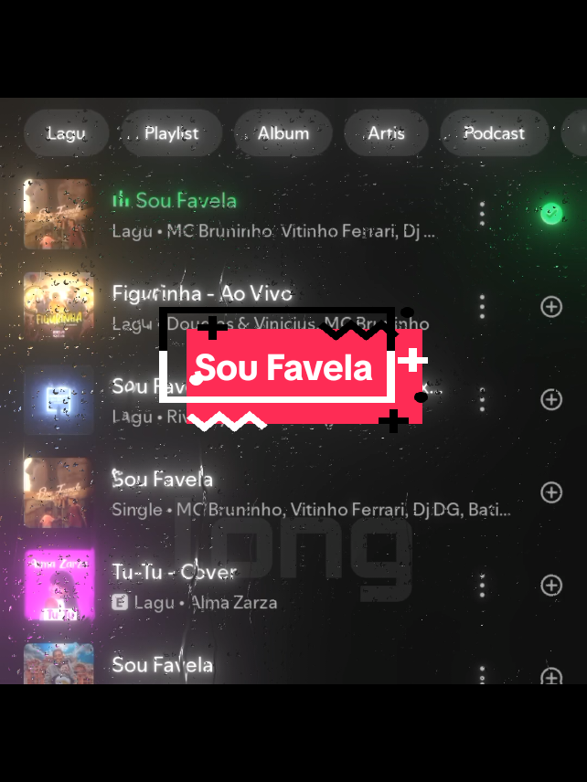 Sou Favela 🎶>>> request from : [all_prstts] #soufavela #liriklagu #spotify #music #fyp 