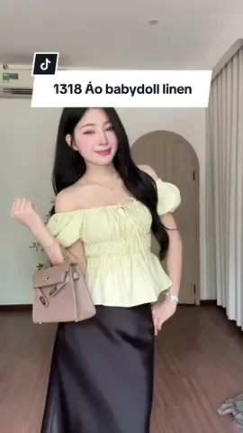 Áo babydoll linen tay bồng @kimeehouse #reviewquanao #goclamdep #babydoll #aolinen #aotrevai 