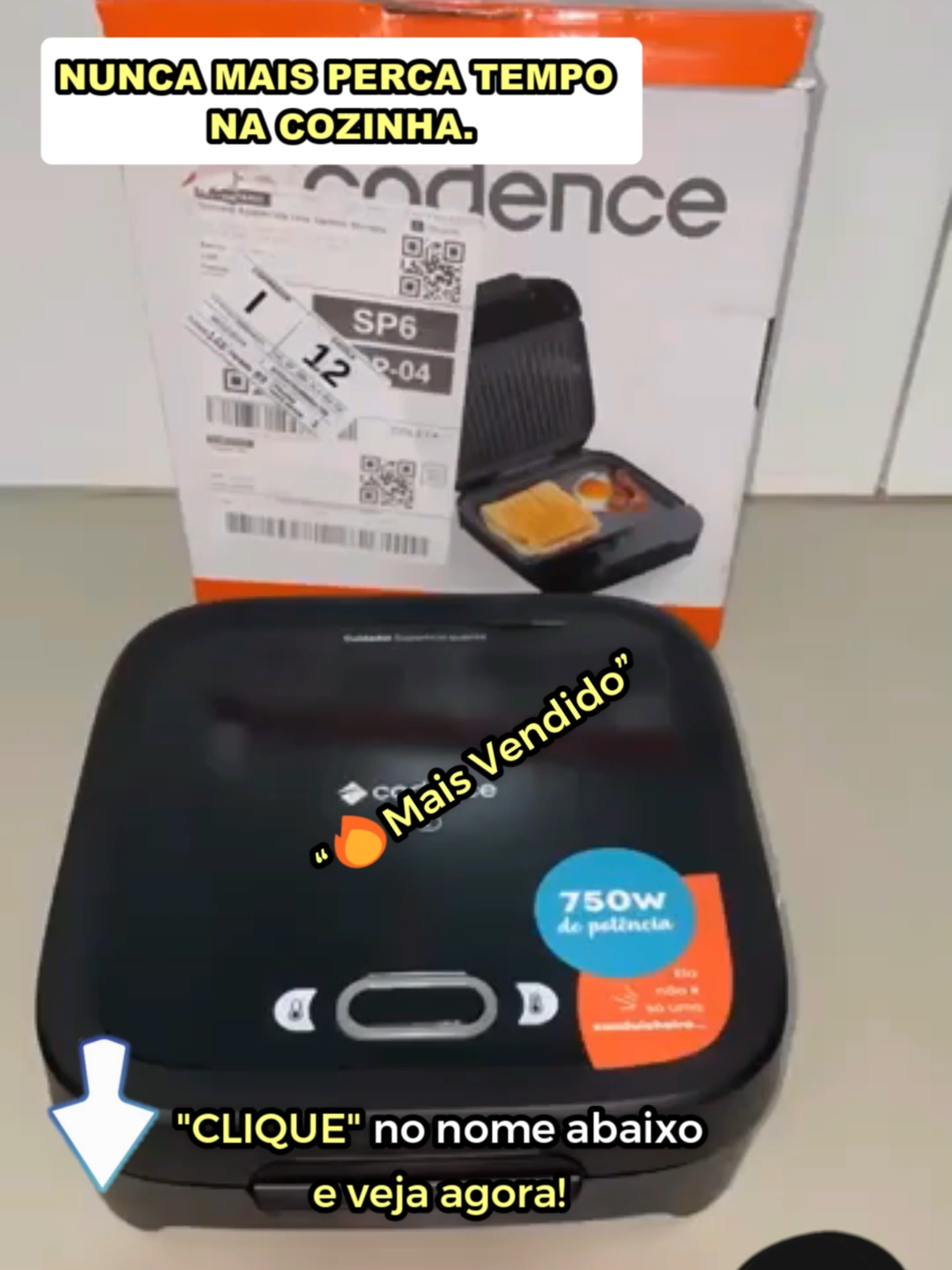 Sanduicheira Elétrica Misteira Multifunções Antiaderente SAN400 Preto Cadence #TikTokShopChegou #tiktokshopchegou #perfumeattracionemen