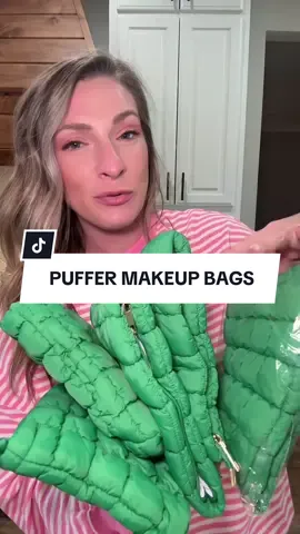 Cute little puffer makeup bags. Would make a gift little gift or stocking stuffer! #makeupbag #giftsforher #giftsunder10 #giftsforwomen #cheergifts 