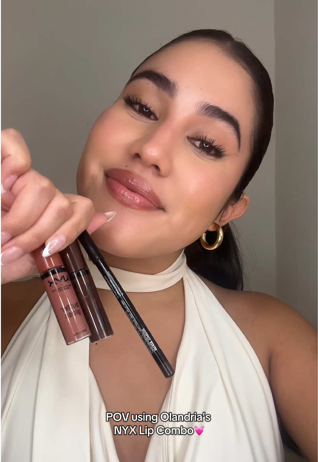 Using the @Olandria x @NYX Professional Makeup lip combo💓 #olandria #nicolandria #olandrialoveisland #nyxcosmetics #lipcombo 