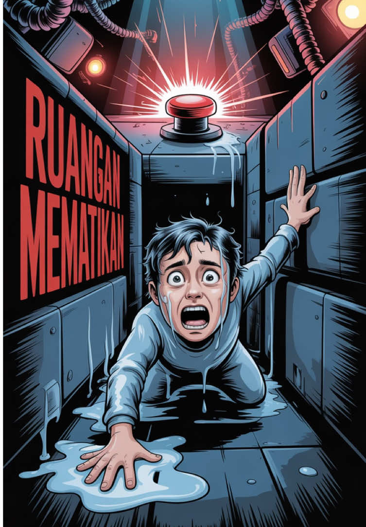 📌 Detail fakta: Nama: Ruangan dengan dinding menutup (Room Trap) Sumber Video: Zeckfelms Lokasi: Fiksi populer, sering muncul di film horor dan thriller Tahun: Populer sejak era film 1960-an hingga sekarang Status: Fake, hanya hiburan Bayangkan kamu tiba-tiba terjebak di sebuah ruangan, dindingnya perlahan bergerak menutup ke arahmu. Suasana makin sesak, napasmu terasa berat, dan jantung berdetak kencang. Naluri pertama pasti mencoba mencari tombol merah darurat, berharap itu bisa menghentikan jebakan mematikan itu. Kalau tombol itu tidak ada, instingmu akan mendorong dinding dengan seluruh tenaga, seolah ototmu bisa menahan tekanan baja yang bergerak. Tapi dinding itu terus maju, membuat kepanikan semakin menjadi, tubuhmu mulai kehilangan ruang untuk bergerak. Dalam kondisi putus asa, orang membayangkan cara konyol sekaligus ekstrem, misalnya melumuri badan dengan baby oil agar bisa meluncur licin, mencari celah sekecil apa pun untuk lolos. Tubuh yang licin bisa saja menyelinap ke bagian mekanisme tersembunyi, tapi risiko jatuh ke ruang gelap lain pun menunggu. Adegan seperti ini sebenarnya tidak nyata, namun sudah sering diangkat di film dan cerita thriller sebagai simbol rasa takut paling dasar manusia: kehilangan ruang untuk bernapas. Dari film horor, serial televisi, hingga escape room, konsep jebakan dinding menutup terus dipakai untuk memicu rasa cemas penonton. Meskipun hanya hiburan, imajinasi ini membuat kita sadar betapa kuatnya pengaruh psikologis rasa terjebak dalam ruang sempit. Ketika dinding imajiner itu mendekat, otak kita ikut merasa terkunci, dan itulah yang membuat cerita ini begitu menegangkan meski hanya fiksi. #faktaunik #fakebodyy⚠️  #fakesituation  #fakesituation⚠️  #seram