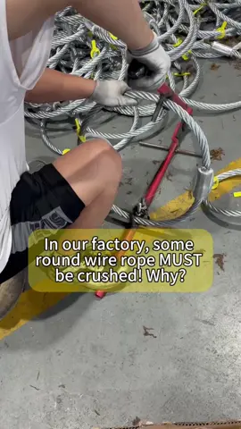 In our factory some round wire rope must be crushed!!Why?😜 #FYP#foryou#foryourpage #wirerope#WireRopeRigging#CraneRigging#HeavyLifting#SlingTest#MarineRigging#MiningEquipment#PressWireRope#SteelCable#RiggingSafety#OffshoreCrane#LoadTesting#WireRopeTech#EngineeringLife#IndustrialVibes#ConstructionTech#LiftingGear#RopeAccess