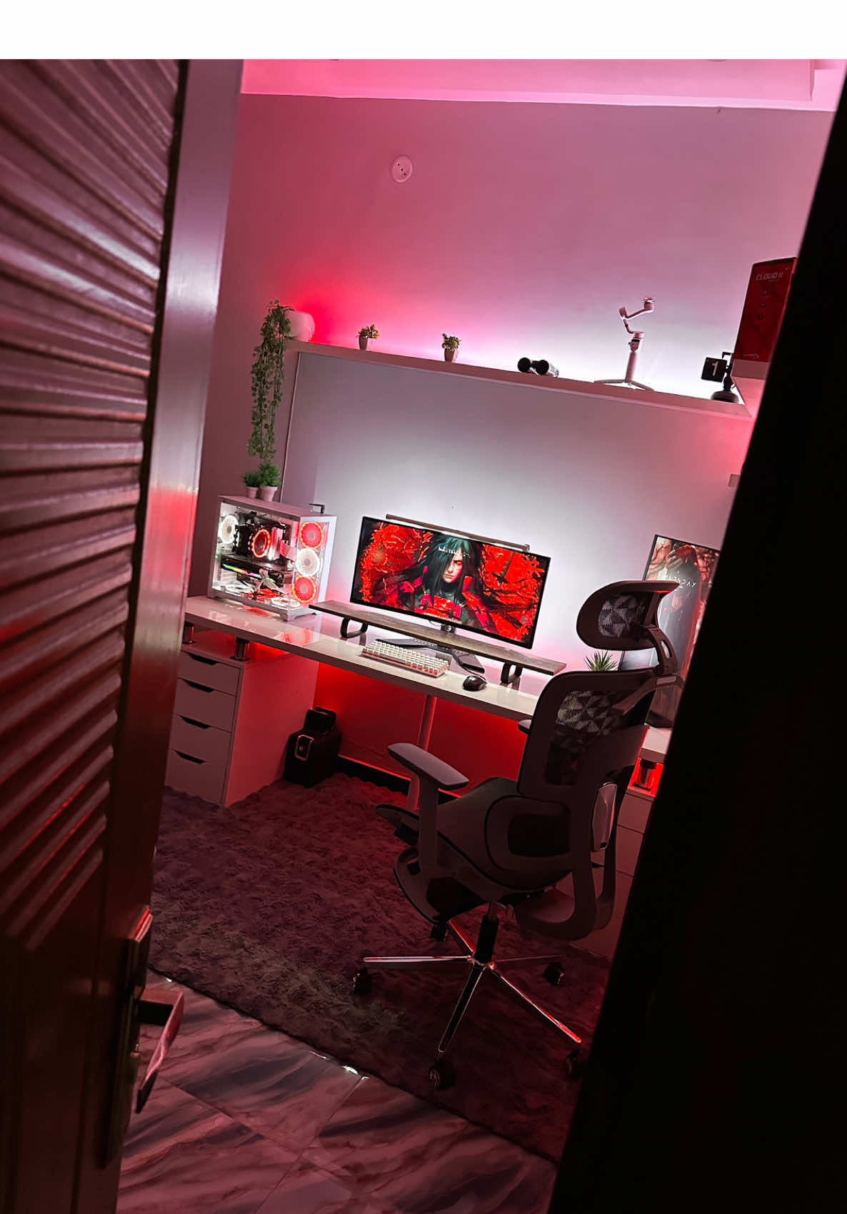 My Gaming Setup 🫀 Weekend Vibe 💸 #dreampc #GamingSetup #pc #fyp #whitesetup 