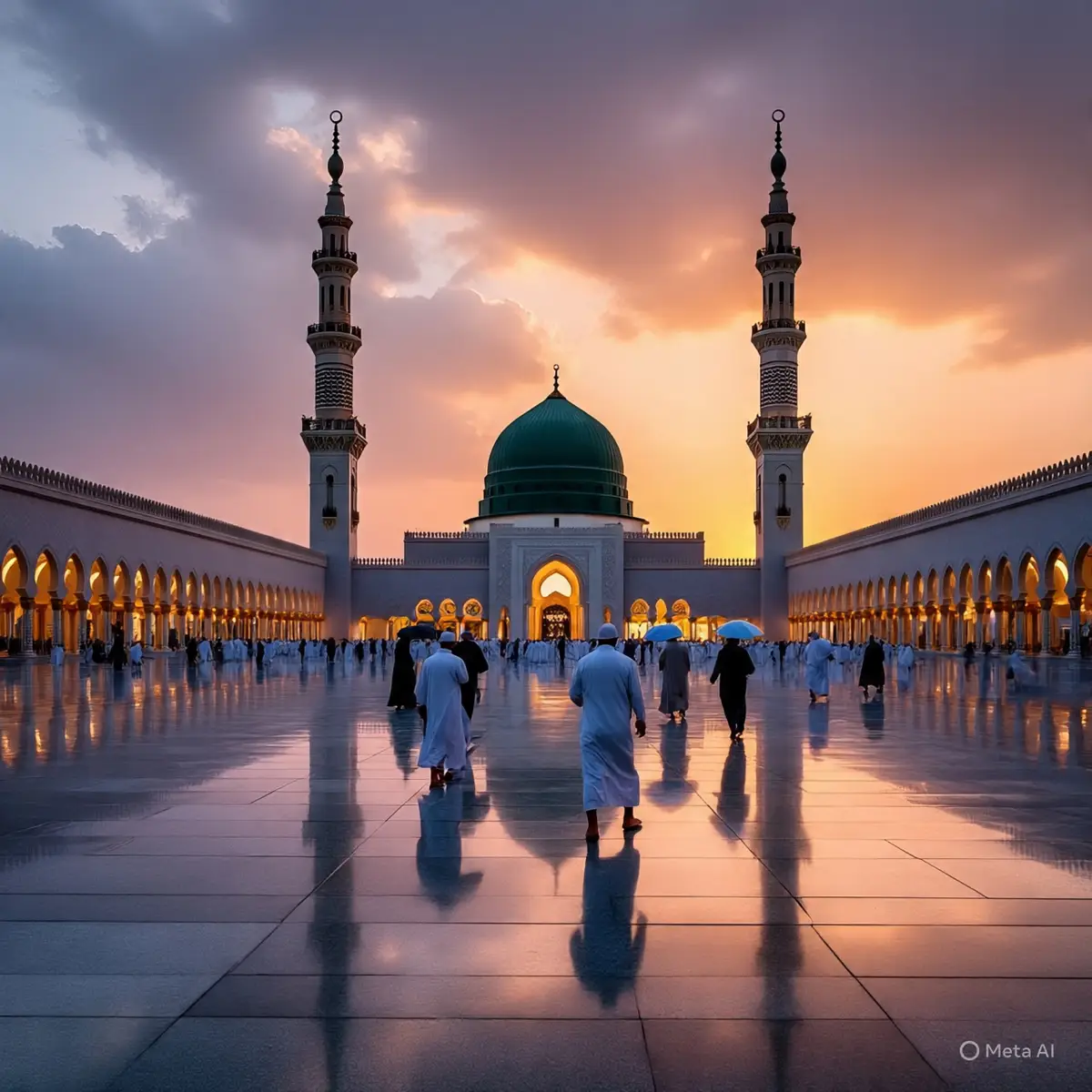 madinah munawra Madinah, the City of the Prophet, shines bright A beacon of faith, where Islam's history takes flight The Masjid an-Nabawi, a mosque of grandeur and might Where the Prophet Muhammad's tomb is a sacred sight The city's streets are lined with date palms, green and tall A tranquil oasis, where faith and peace enthrall Madinah's rich history and heritage are palpable and real Madinah's rich history and heritage are palpable and real. A place where Muslims from all over the world come to feel The city's warm hospitality and welcoming smile Make it a place of pilgrimage, worth traveling a long while #plztiktokteamdontunderviewmyvideos #foryoupage #unfrezzmyaccount #viral #trading