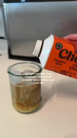 Wow something has never tasted soo good🎃 🍂 #pumpkinspiceseason #coffeetiktok #momtok #chobani #fyp 