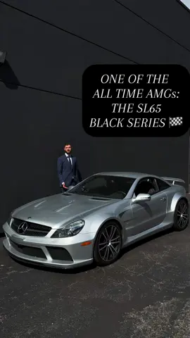One of the allll time great AMGs: the SL65 Black Series. A rare bird to see, and the owner of this one has two of them & drives both. Only 350 made for the world and 175 of those to the US. MB & AMG did a great job with this one.  . . . . . . . . #fyp #viral #cars #carsoftiktok #mercedes 