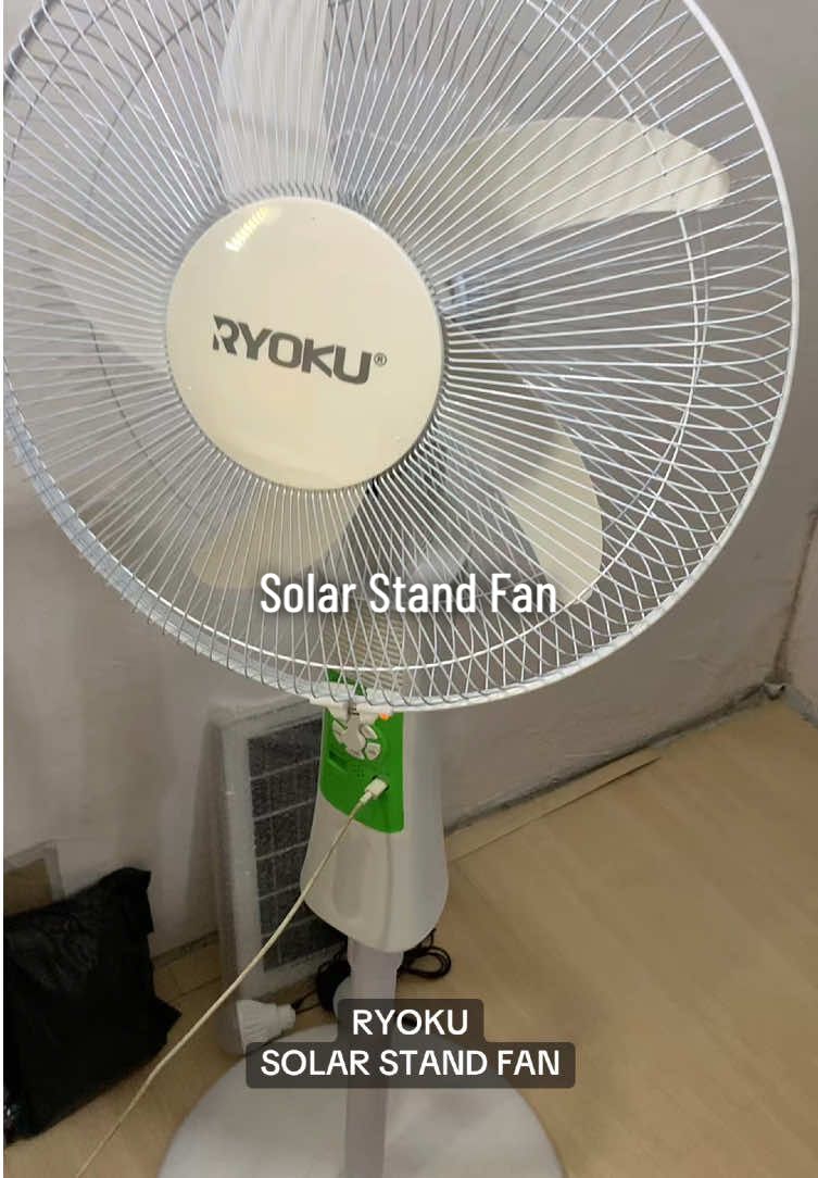 RYOKU SOLAR RECHARGEABLE ELECTRIC FAN  #solar #electricfan #solarelectricfan #solarfan 