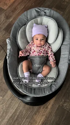 it’s SO worth it 🤍 it has 5 swing speeds & plays music #larex #babyswing #fyp #babygirl #newborn 