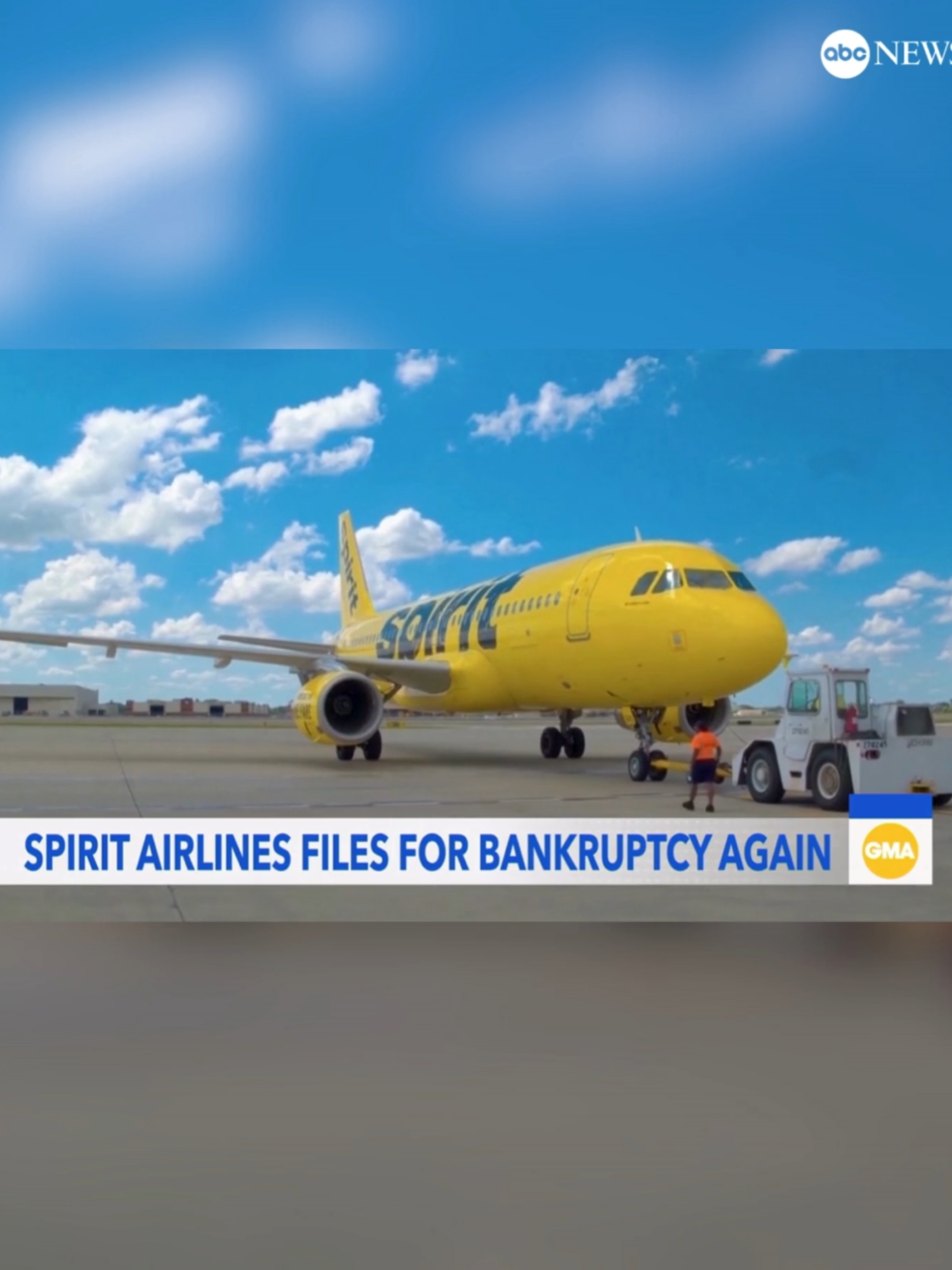 Spirit Airlines announced that it has voluntarily filed for Chapter 11 bankruptcy — marking the second time the budget airline has filed for bankruptcy in less than a year. #abcnews #news #travel #spirit #spiritairlines #airlines
