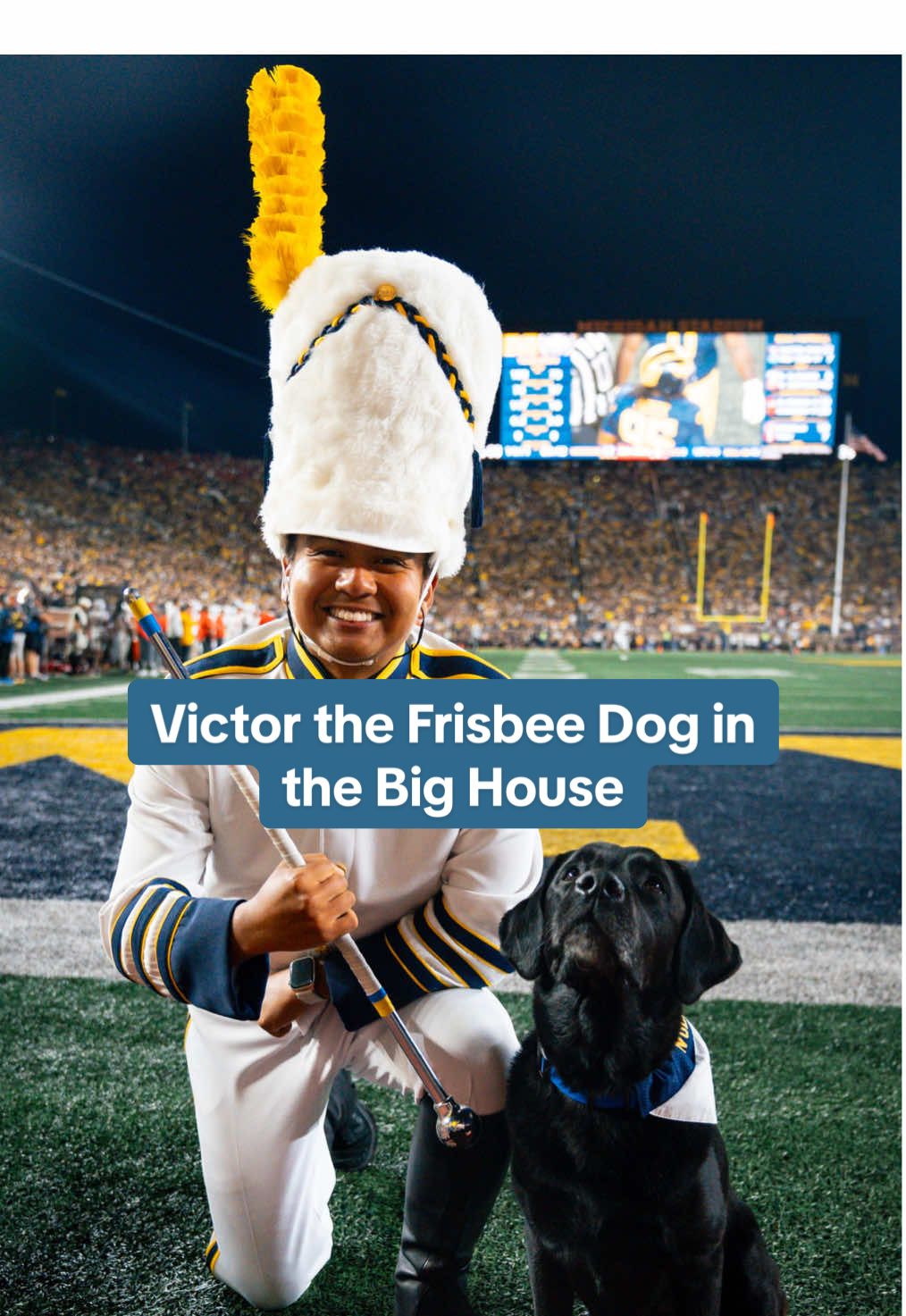 @Victor the Frisbee Dog is the best wide retriever in the nation! 🥏 #UofM #UMich #Michigan #Dog #CollegeLife 