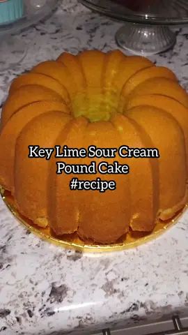 Beautiful. Vibrant.  Refreshing Key Lime Sour Cream Pound Cake #cakerecipe #keylime #poundcake #fyp #tiktokshop 