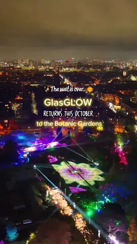 🎃 Scotland’s BIGGEST light & sound event is BACK!  GlasGLOW returns to the Botanic Gardens this Halloween with a brand new theme: ‘GlasGLOWS Miles Better’ – inspired by the iconic 80s campaign 💾💛 💡 Lighting up 9 epic icons of past & present 🎟️ Limited Earlybird tickets go on sale 📅 Wednesday 3rd September at 7:30AM 🔗 Exclusively at GlasGLOW.com – don’t miss it 😃