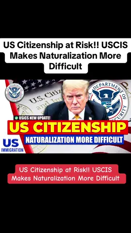 🚨 US Citizenship just got harder in 2025! 🚨 USCIS has rolled out stricter background checks, brought back neighborhood visits, and even looks at your social media before approving naturalization. Processing times are longer, and even small mistakes on your N-400 form can cause delays or denials. If you’re a green card holder or planning to apply for citizenship, you need to know these updates. Stay prepared, stay informed, and don’t let these new rules catch you off guard! 🇺🇸✨ #USCIS #Citizenship2025 #ImmigrationNews #GreenCardToCitizen #Naturalization