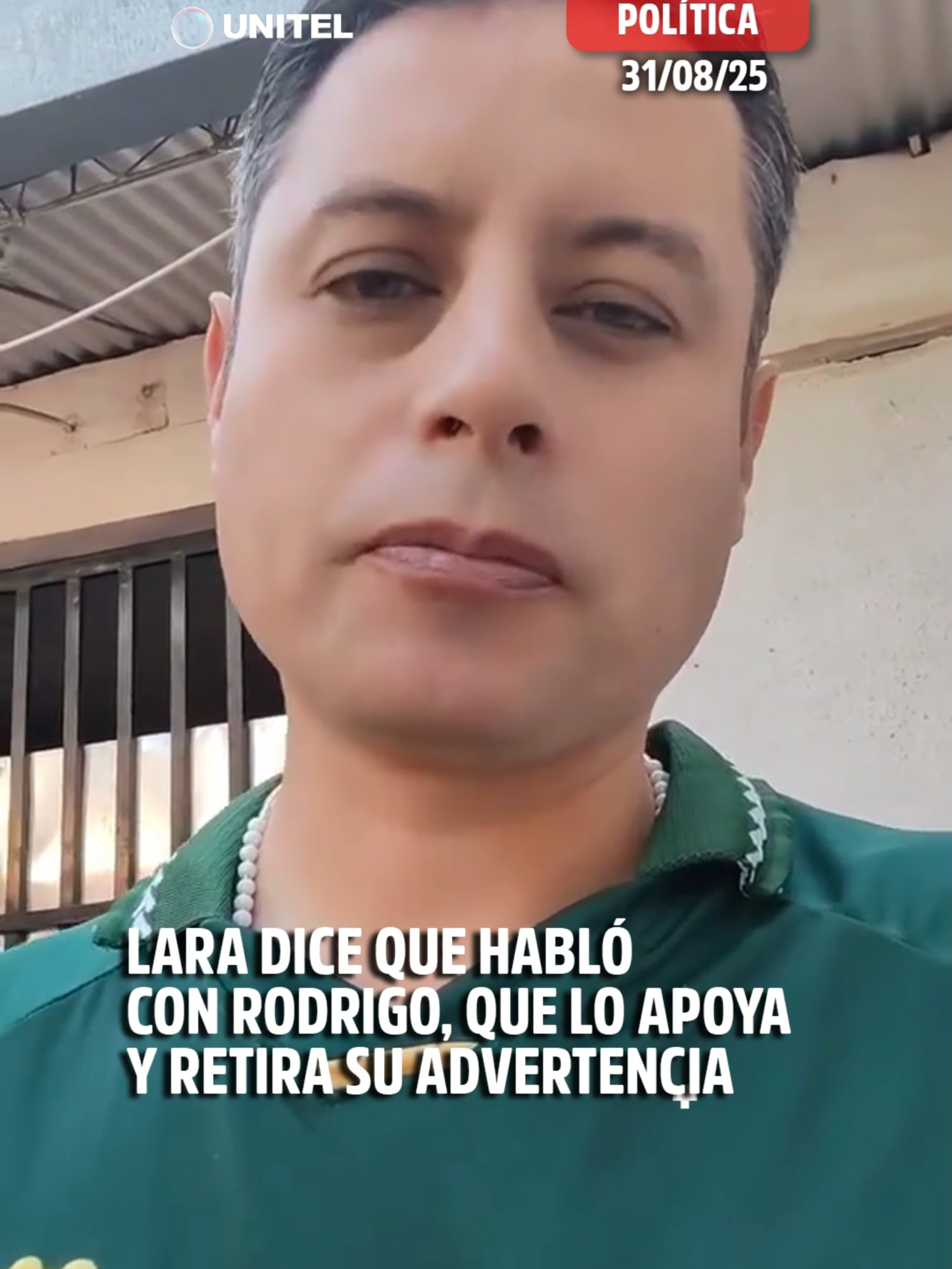 El viernes el candidato a la Vicepresidencia del PDC, Edman Lara, amenazó con retirar su apoyo a su acompañante de fórmula Rodrigo Paz si pactaba con Samuel Doria Medina y Marcelo Claure tras observar a los asesores. Este domingo Lara dijo que Paz es un gran “hombre” y confía en su honestidad, además detalló que le explicó “la situación” y acordaron descartar alianzas políticas para continuar con la campaña. #Unitel #EdmanLara #RodrigoPaz