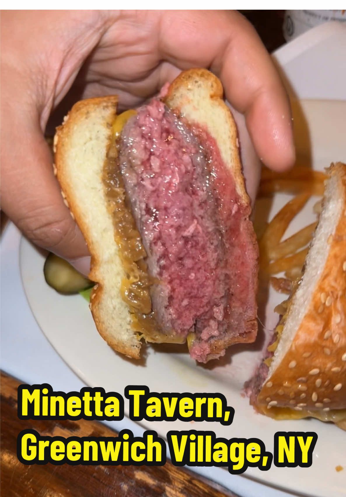 Imagine if a steakhouse looked at its dry aged steak scraps and said, ‘“let’s make a burger that slaps harder than half the menu.” That’s Minetta Tavern’s OG Black Label. Funky, beefy, rich, and unapologetically thick. I’ll die on Smashburger Hill, but this and Red Hook Tavern are the exceptions. And yes I threw cheese on mine, because even icons need accessories. . . ⏰ Hours-  Mon-Tues 5pm- Midnight/ Wed-Sun Lunch Noon- 3:30, Dinner 5pm- Midnight  . 📍Location - 113 MacDougal St, New York, NY     . 📝Order- Black Label Burger $38 