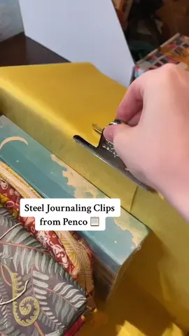 Excited about this discovery!! 📋 Steel journaling clips from Penco, gold & silver, available at OfAspen.com 💛 Where artists support artists!