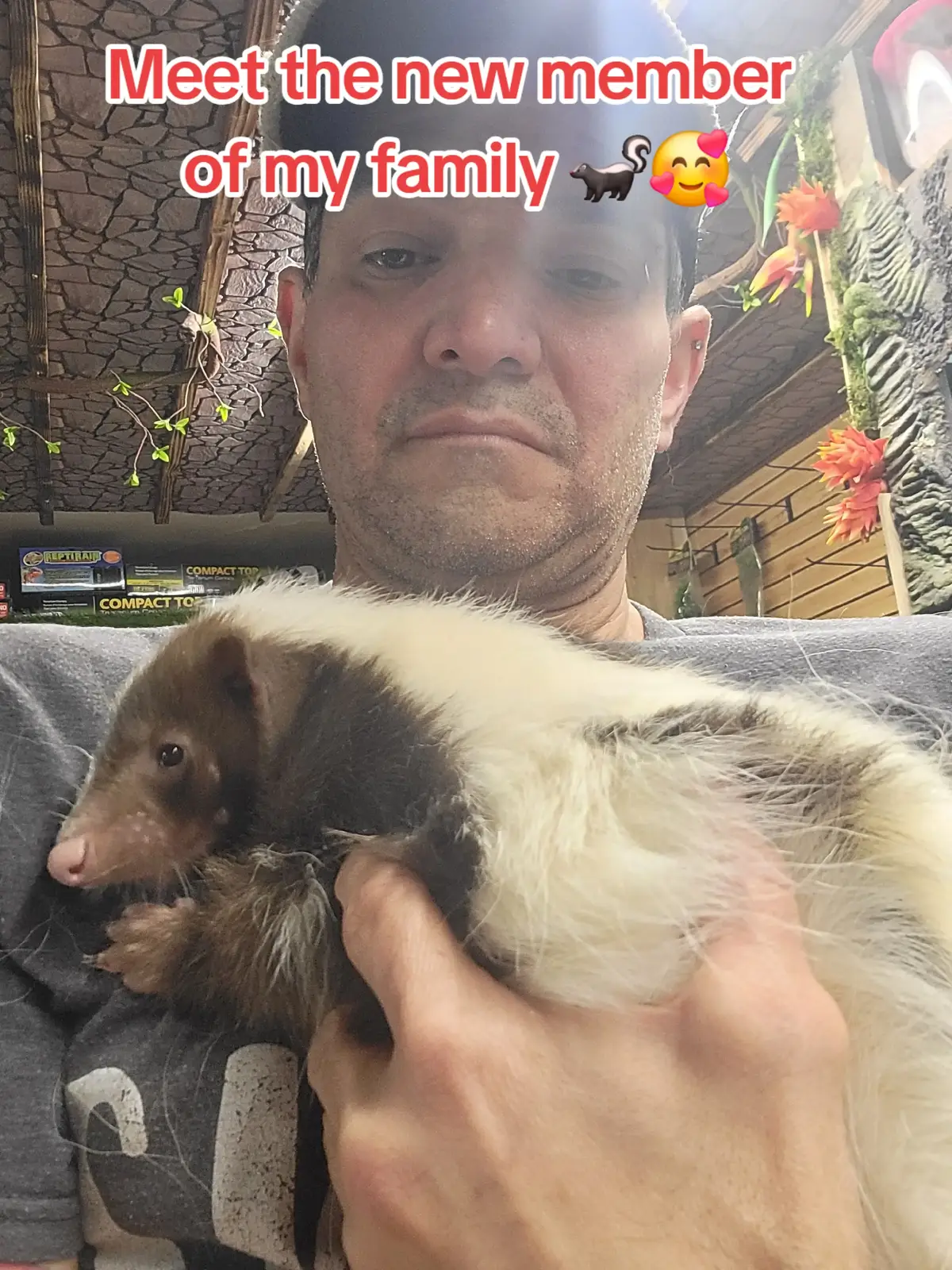 #theskunkwhisperer #skunksoftiktok #baby #skunk #welcome 