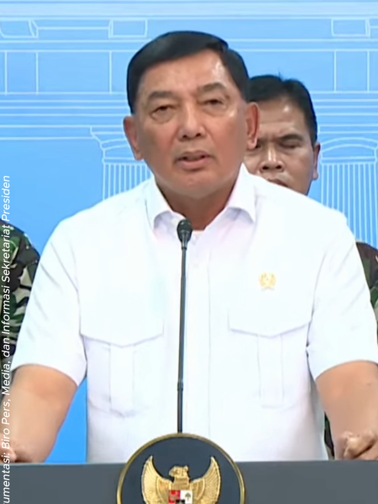 Keterangan Pers Menhan Sjafrie Sjamsoeddin Usai Mengikuti Sidang Kabinet Paripurna di Istana Kepresidenan, Jakarta, pada Minggu, 31 Agustus 2025. (4) Sumber: Biro Pers, Media, dan Informasi Sekretariat Presiden #indonesia🇮🇩 #presiden #prabowo #menhan #tni #polri #nkri