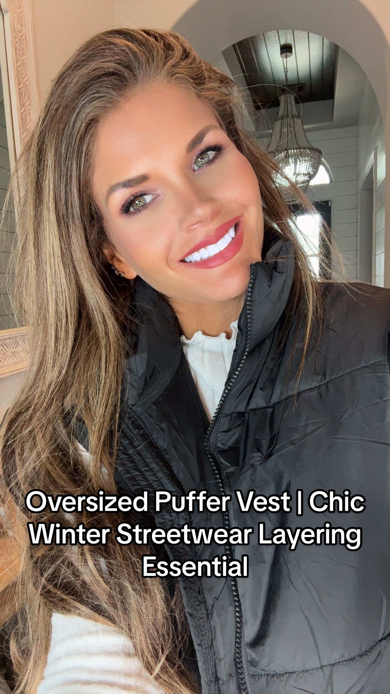 Cold weather, but make it chic. This oversized puffer vest is the ultimate winter layering piece - warm, lightweight, and effortlessly cool. Pair it with leggings, a hoodie, or your fave athleisure fit for that model-off-duty vibe. @Ommig #puffervest #fallfashion #winterfashion #layeredclothing #winterootd 