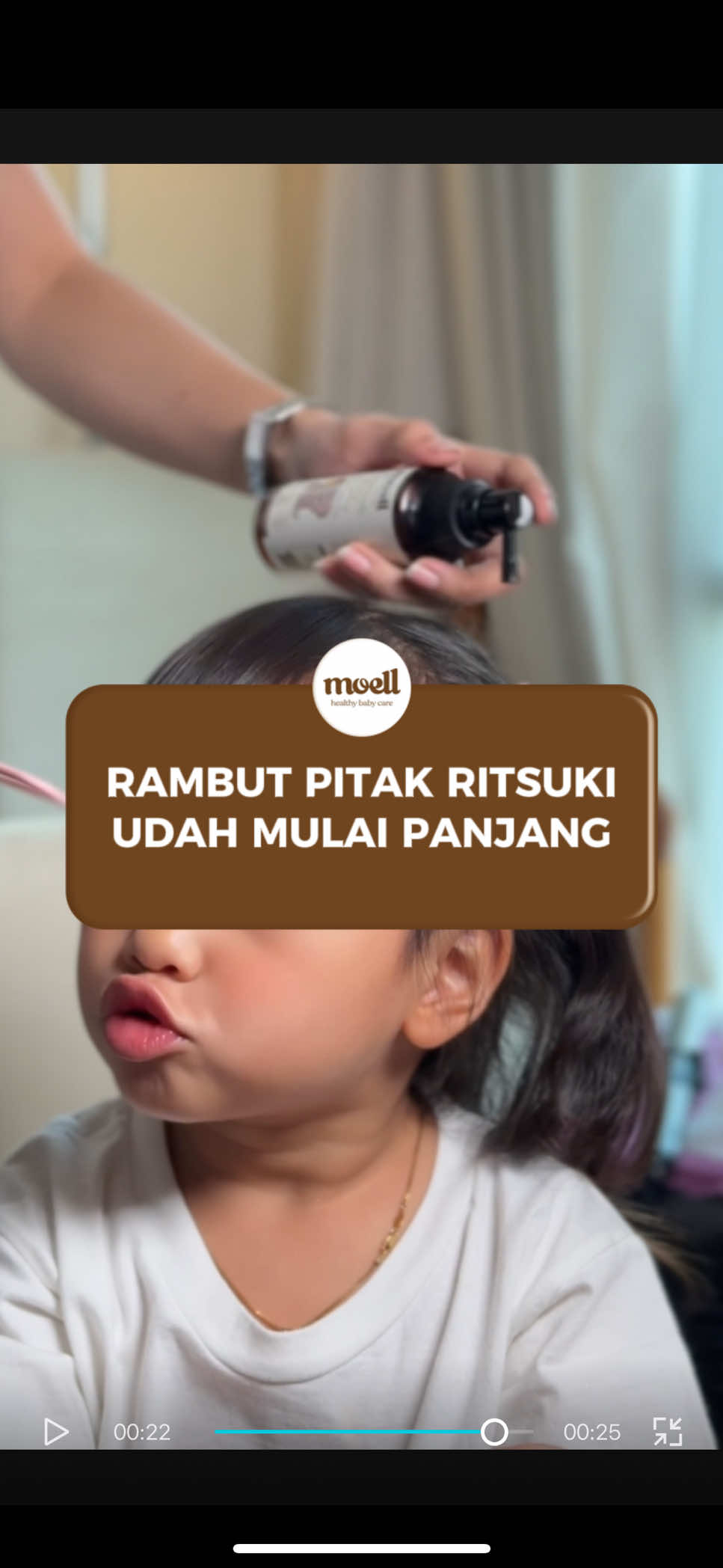 Siapa yang salfok juga sama rambut adik?😍 #moell #moellskincarebaby #hairlotionmoell #haircareanak #ritsuki 