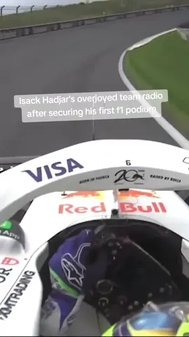 Isack Hadjar's overjoyed team radio after he secured his first ever f1 podium #isackhadjar #f1 #fyp #formulaone #formula1 