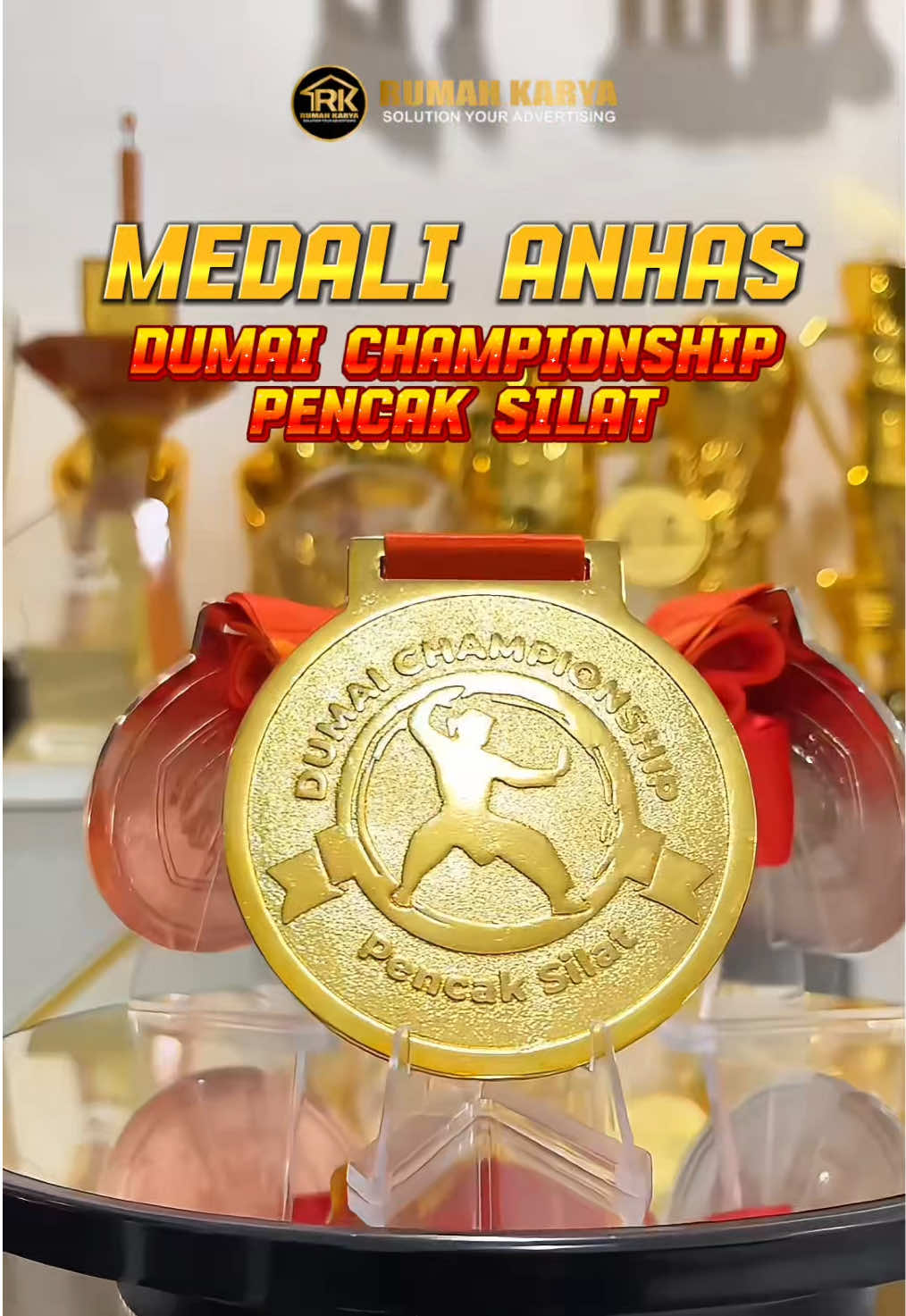 Dumai Championship 2025 📌Spesifikasi🏅 ✅ Bahan: Anhas (Zinc Alloy) ✅ Ukuran: 8,5 cm | Tebal: 3 mm ✅ Sistem Produksi: Die Casting ✅ Finishing: Electro Plating ✅ Tali: Printing – Bisa custom warna & logo 🎨 FREE Desain – Bisa custom logo & tulisan  📌 Minimal order: 300 pcs 📞 Order via WhatsApp: 0813-1705-8504 📲 Find us On: @RumahKarya.Official #dumaichampionship #pencaksilat #medalievent #rumahkaryaofficial 