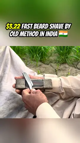 $3.22 FAST BEARD SHAVE IN INDIA 🇮🇳  #beardshave #shaving #asmr #vullagehaircut #headshave 