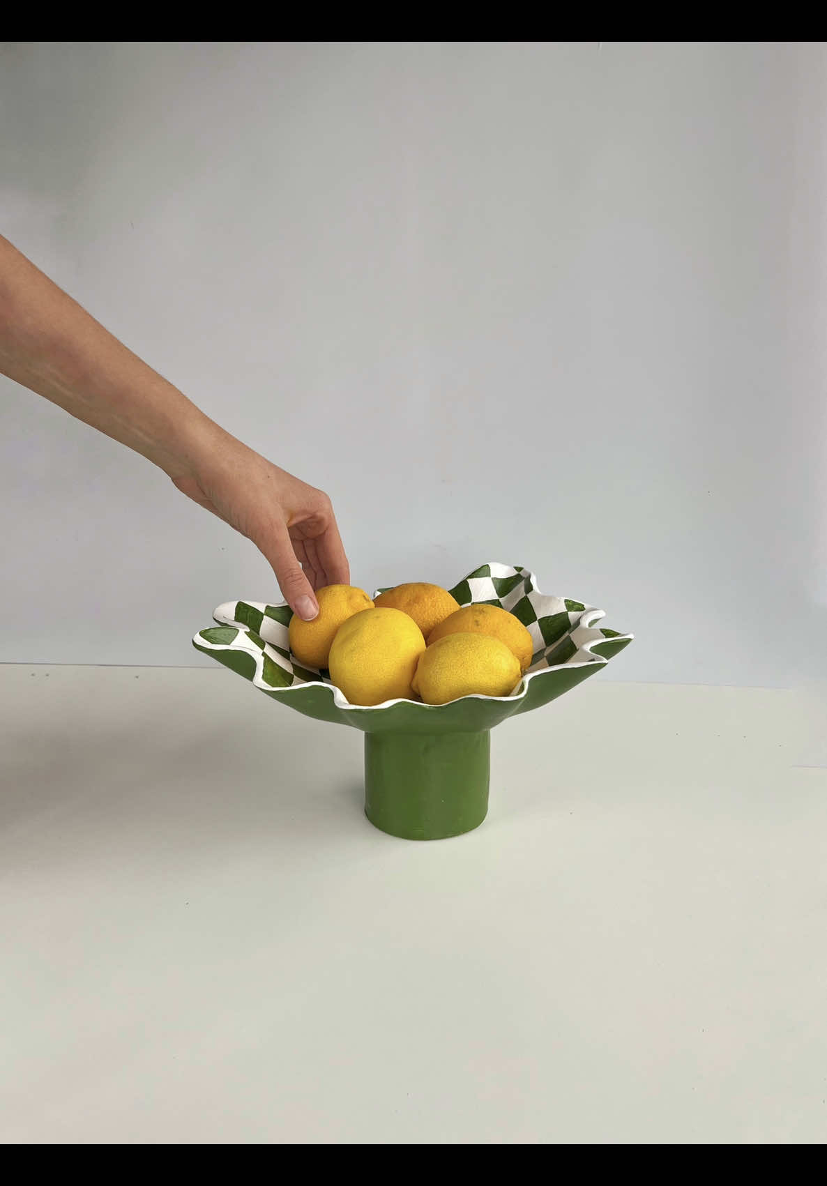 Fruitbowls deserve to be groovy too 💚🍐 #sculpd #airdryclay #pottery #Summer #giftideas   