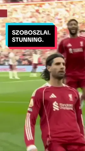 DOMINIK SZOBOSZLAI RAISES THE ROOF AT ANFIELD. SIMPLY MAGNIFICENT. #Soccer #PremierLeague #liverpool #goals #sports 