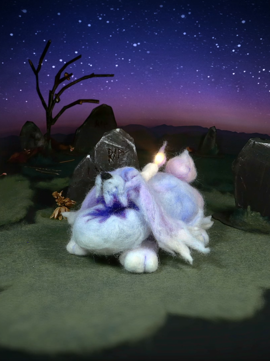 Pauvre Toutombe ! 🐶👻🪦🕯️#stopmotion #pokemon 