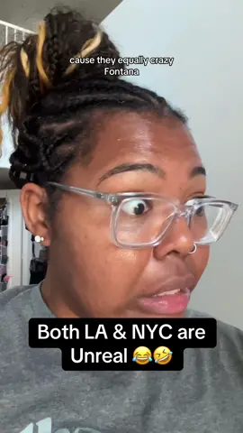 LA & NYC are places you just gotta visit to experience 😂. Florida unreal too but that's for another time. #losangeles #newyorkcity #newyork #losangelescalifornia #lavsny #unreal #funny #travel #traveltiktok  #youllneverbelievewhathappend  #BlackTikTok #tiktokpartner 