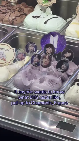 i promise i’m going to try it before i leave chamonix and talk to the kpopper that works there #btsicecream #bts 