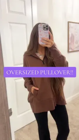 The comfiest oversized pullover for fall!!! 🤎 #oversizedpullover #fall #falloutfit 