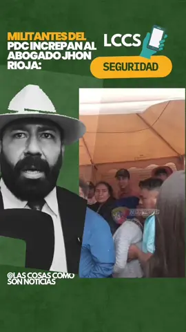 Militantes del PDC increpan al abogado Jhon Rioja: “Fuera masista, vendido”  Seguidores del Partido Demócrata Cristiano PDC en Cochabamba, increparon al abogado Jhon Rioja a quien acusaron de ser “masista” y “vendido”. El incidente ocurrió cuando Rioja intentó sumarse a un acto político del PDC, lo que generó rechazo inmediato de los asistentes, debido a que es recordado por defender a “evistas” procesados por bloqueos y a Ruth Nina quien @men@zó que en las elecciones se contarían mu3rt0s en lugar de votos.  En los últimos días Rioja fue visto expresando su apoyo públicamente al candidato vicepresidencial Edman Lara