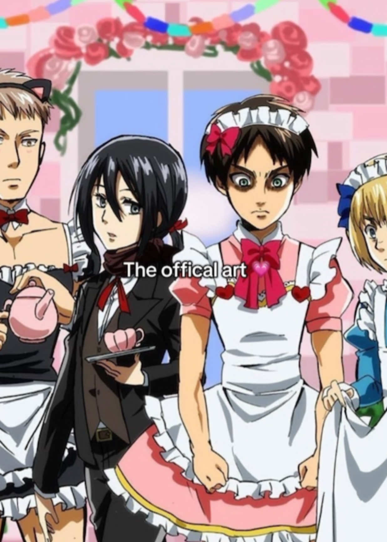 Some of them are very questionable..THE ONE WHERE LEVI HAS LIKE TIGHT LEGGINGS IS THE WORST. 😭#AttackOnTitan #erenjaeger #mikasa #viral #fyp 