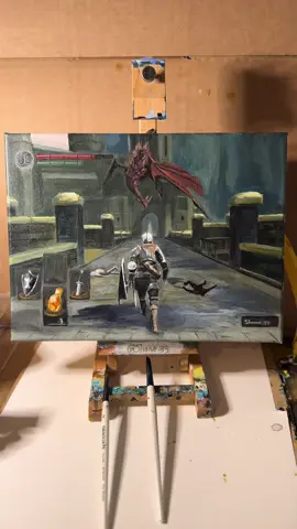 Dark Souls 1 Remastered - The Bridge Wyvern #darksouls #darksoulsremastered #fromsoftware #painting #gaming