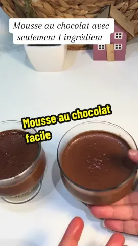 Mousse au chocolat avec seulement 1 ingrédient  #recettefacile #recetterapide #mousseauchocolat #chocolate #viral  @Recette facile  @Recette facile 