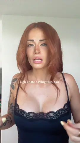 Jk 🤪 for as long as I live may my hair have extensions #hairextentions #thickhair #thinhair #redhead #hairtransformation 