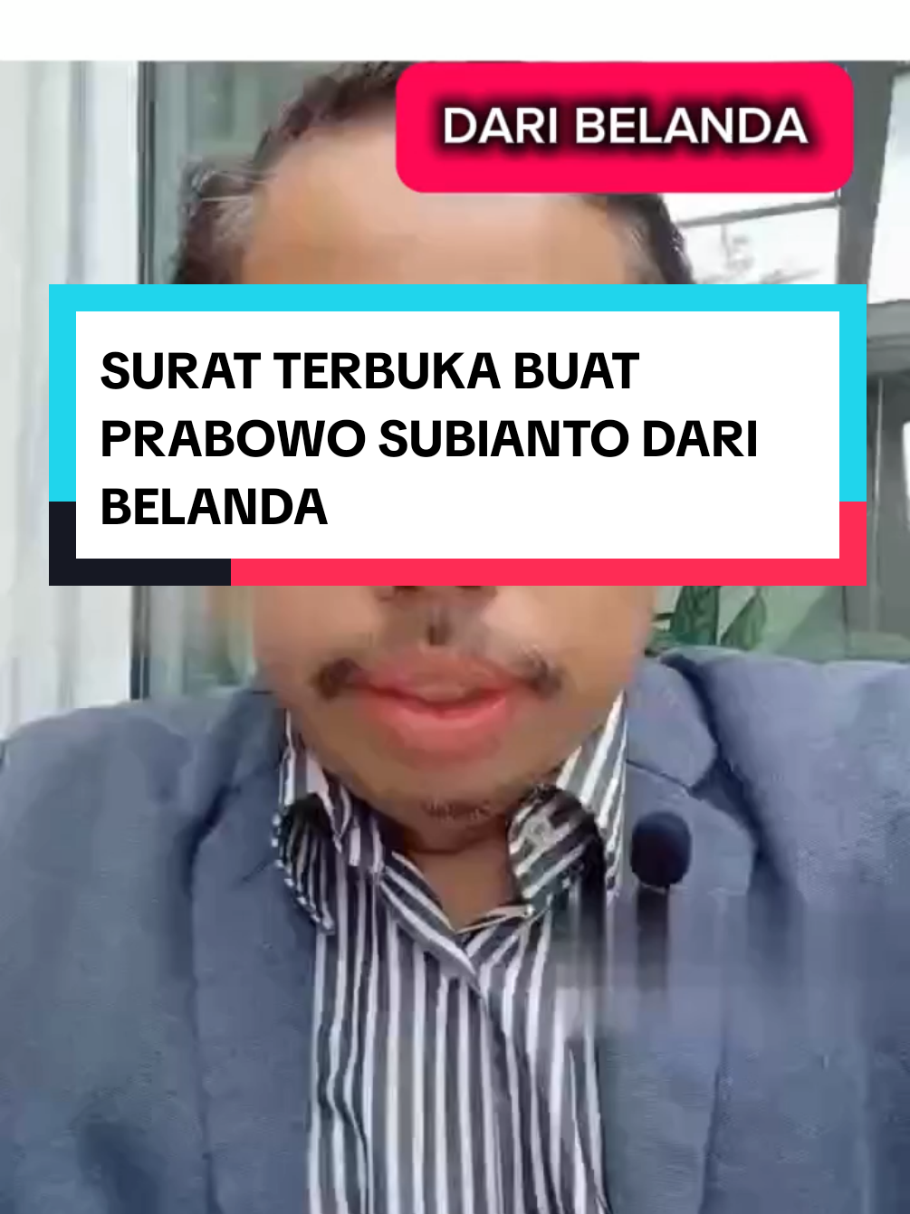 SURAT TERBUKA BUAT PRESIDEN PRABOWO SUBIANTO DARI BELANDA #presidenprabowo #suarahatirakyat #cabuttunjangandpr #trending #viralvideo 