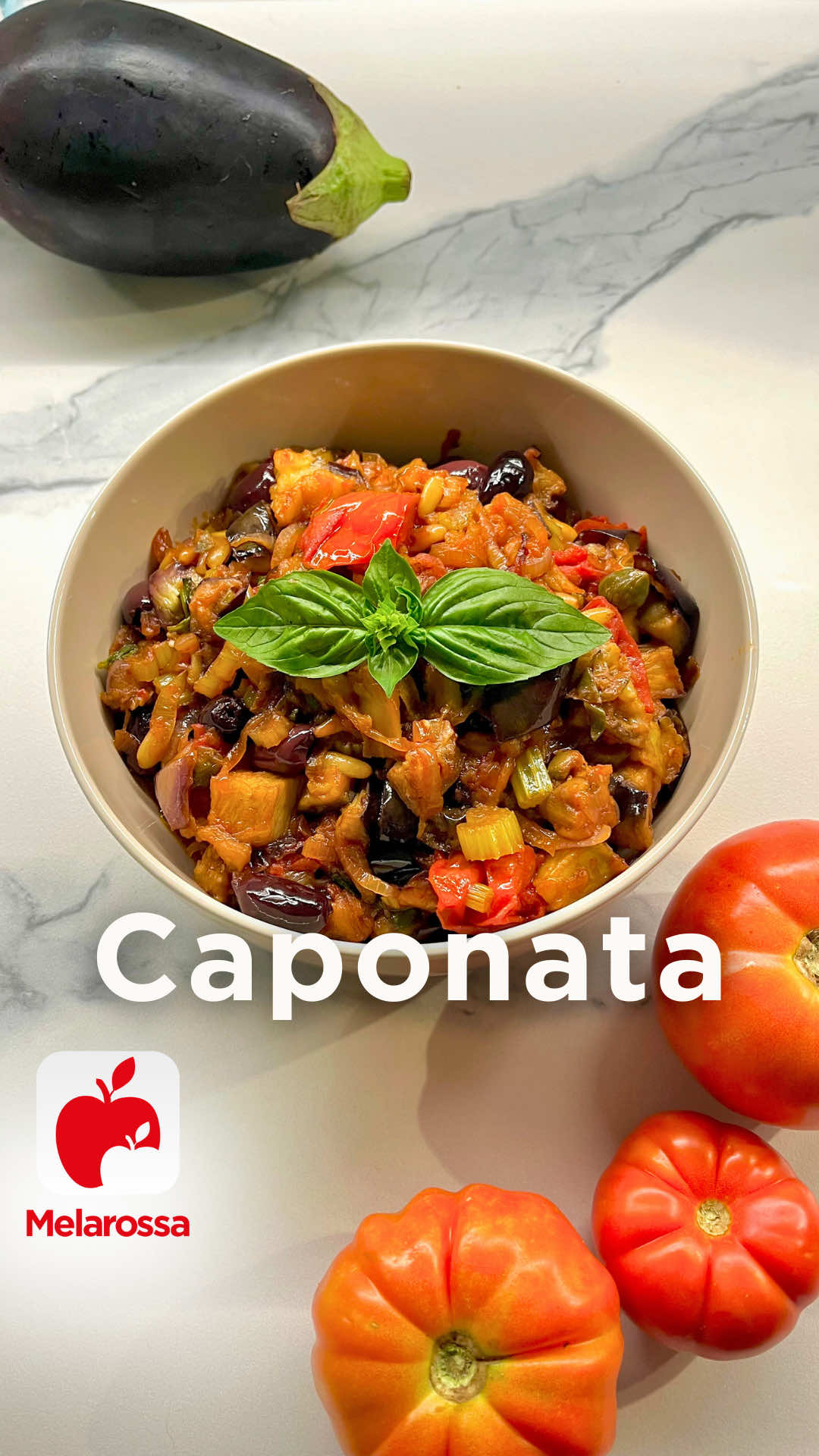 Hai mai assaggiato la caponata siciliana? 😍🇮🇹 Un mix irresistibile di melanzane, pomodori, capperi e pinoli immersi in un intingolo agrodolce dal sapore unico. 😋   Perfetta come contorno, ma ideale anche come antipasto, è un piatto ricco di gusto e di nutrienti preziosi! Ingredienti per 4 persone 🍽  -1 kg di melanzane -250 g di cipolle -200 g di olive -50 g di pinoli -60 g di aceto -40 g di concentrato di pomodoro -400 g di sedano -200 g di pomodori -50 g di capperi -60 g di zucchero -3 cucchiai di olio extra vergine d'oliva -olio di semi di arachidi per friggere -qualche foglia di basilico Scopri la ricetta completa su melarossa.it 👇 Tu come preferisci gustarla: come antipasto o come contorno? . . . . . #Melarossa #DietaMelarossa #RicetteMelarossa #ricettefacili #cucinaitaliana   