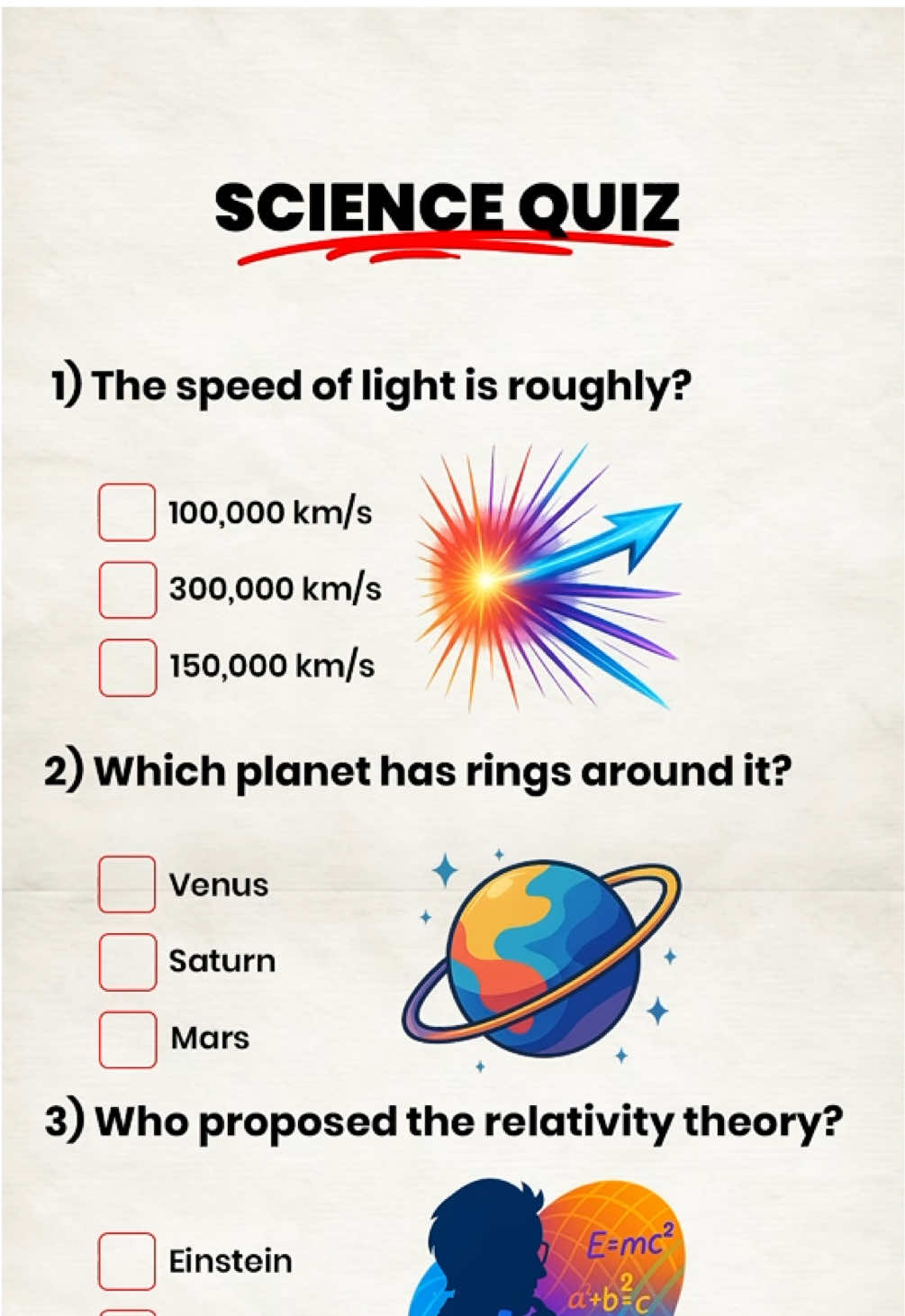 Science Quiz - Can You Get 6/6? #science #sciencequiz #quiz #quiztime #trivia 
