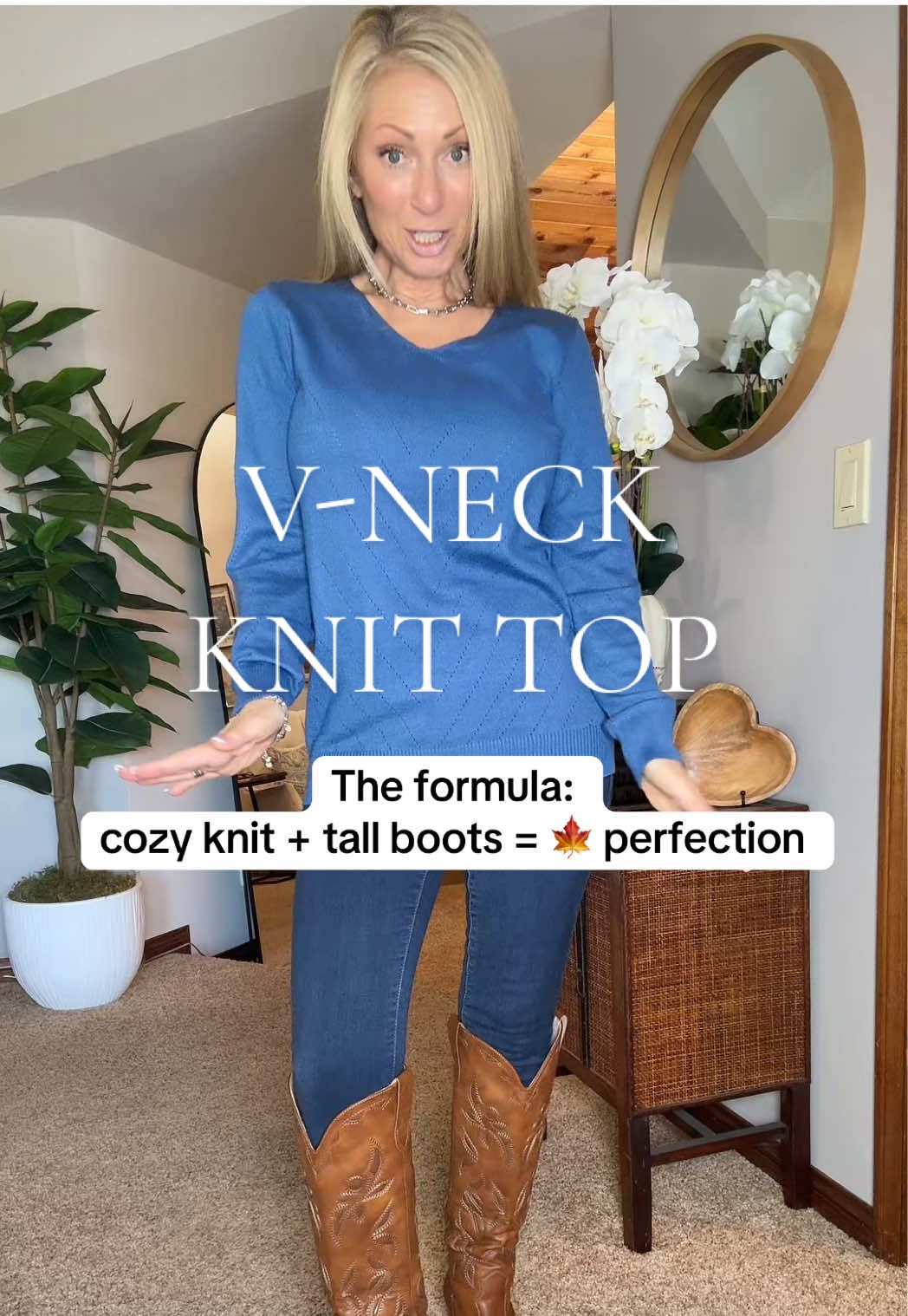When your jeans and boots need the perfect top 👆🏻 #FallOutfit #KnitSweater #FallOOTD #SweaterWeather #FallFashionFinds