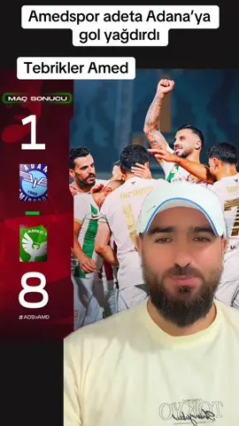 Bu akşam Amedspor adeta Adana’da gol olup yağdı maç skoru 8.1tebrikler Amedspor